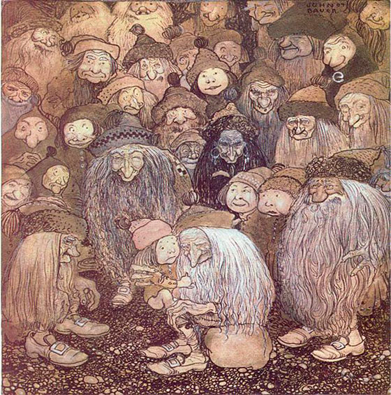 Рис. 3. Скрытые жители (исландский национальный рисунок).