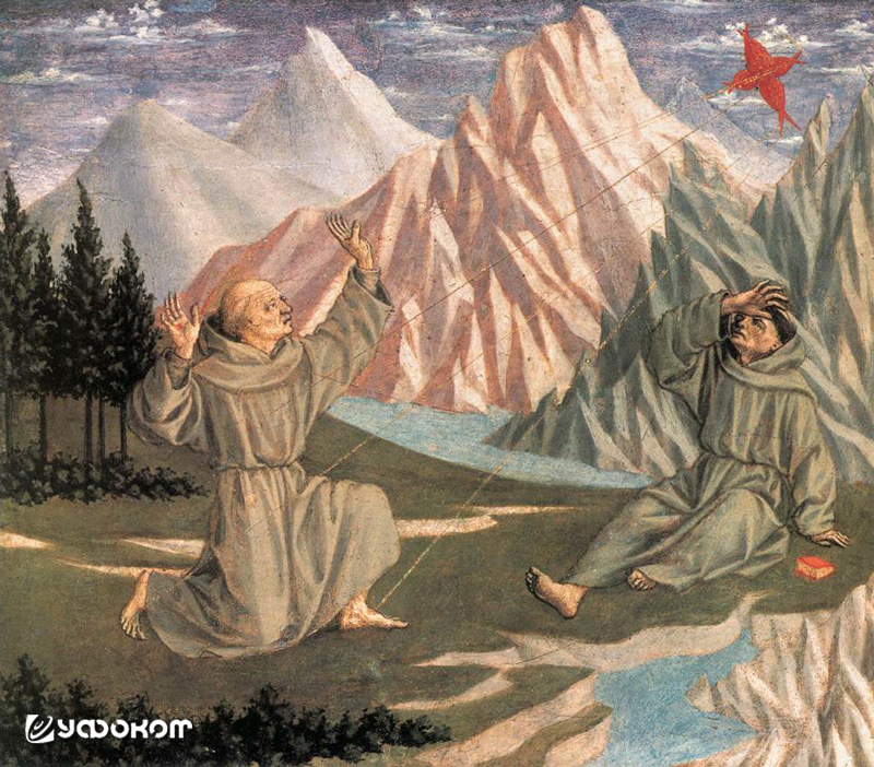 Рис. 10. «Стигматизация св. Франциска». Доменико Венециано, ок. 1445.