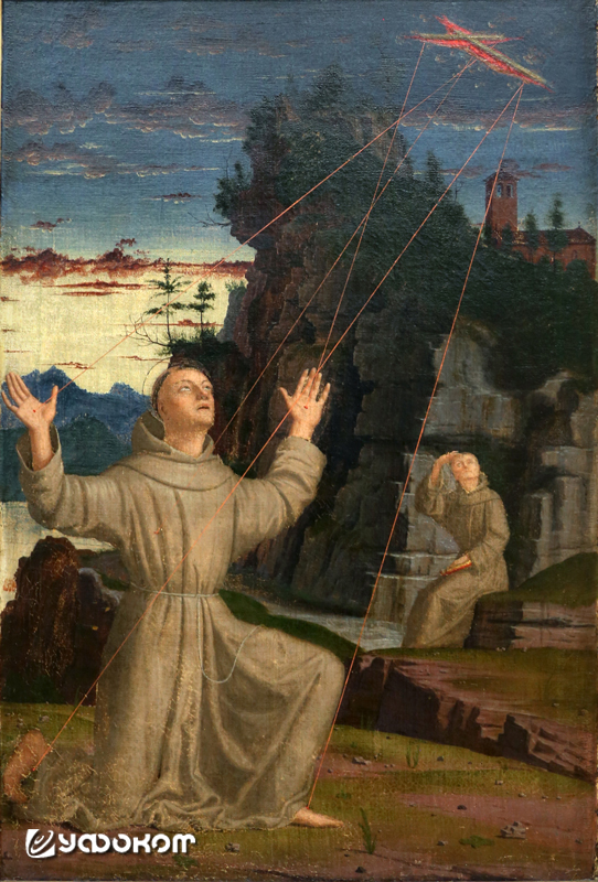 Рис. 11. «Стигматизация св. Франциска». Франческо Мороне, ок. 1517 года.