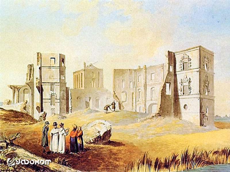 Фото 4. Замок в Смолянах. Первая половина XIX в. Художник Юзеф Пешка.