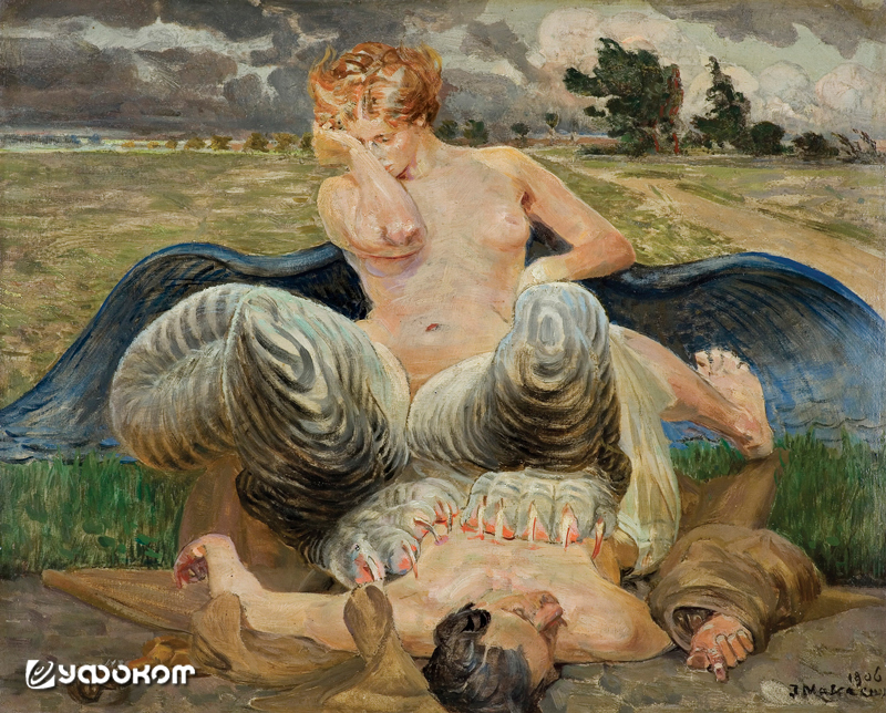 Яцек Мальчевский. Художник и химера, 1906 год.